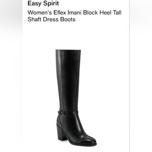 💞❣️Womens Easy Spirit Black Leather Knee-High 3" Heel Boots - Size 8.5💞💖